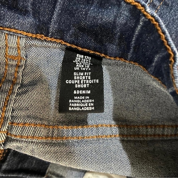 H&M denim jeans slim shorts boy size 14 in good condition - Picture 2 of 3